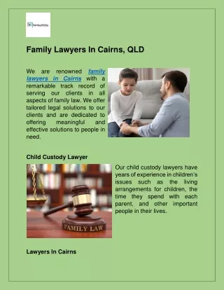 Family Lawyers In Cairns