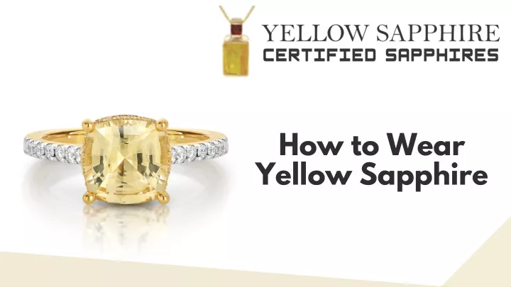 how to wear yellow sapphire