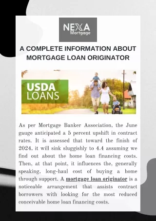 A Complete Information About Mortgage Loan Originator