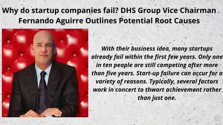 why do startup companies fail dhs group vice