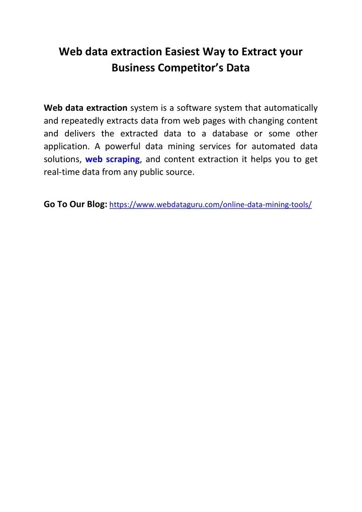 web data extraction easiest way to extract your