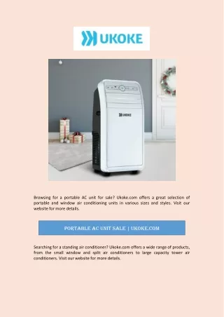 Portable Ac Unit Sale | Ukoke.com