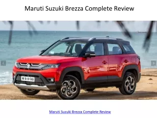 Maruti Suzuki Brezza Complete Review