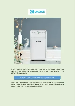 Portable Air Conditioner Price | Ukoke.com