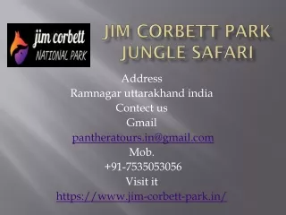 - Jim Corbett Park  | Jim Corbett National Park