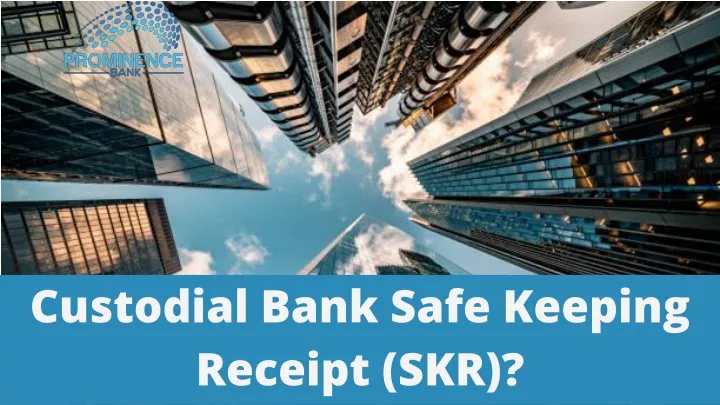 custodial bank safe keeping receipt skr