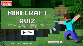minecraft minecraft quiz quiz how well
