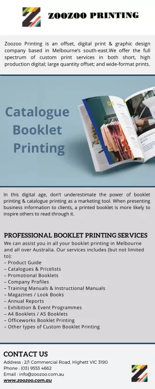 Get The Best Of Booklet Printing Services Across Melbourne