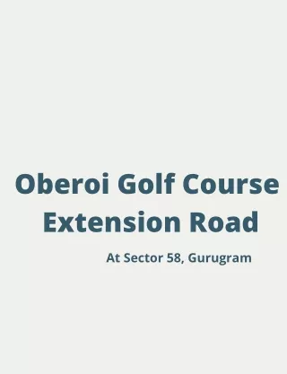 oberoi golf course extension road