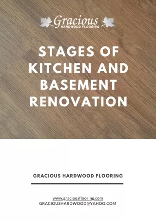 Stages of Kitchen and Basement Renovation
