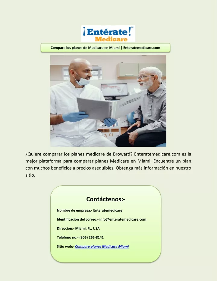 compare los planes de medicare en miami