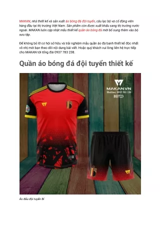 Áo đá bóng thiết kế