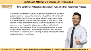 certificate attestation services in hyderabad