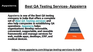 Best QA Testing Services- Appsierra