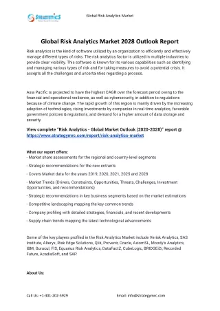 2022 Risk Analytics Industry Global Analysis Report