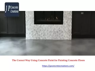 the correct way using concrete paint for painting