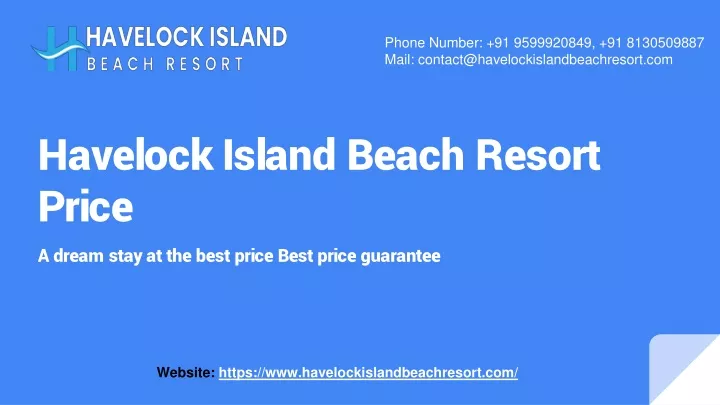 havelock island beach resort price