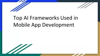 Best AI Frameworks Used in App Development