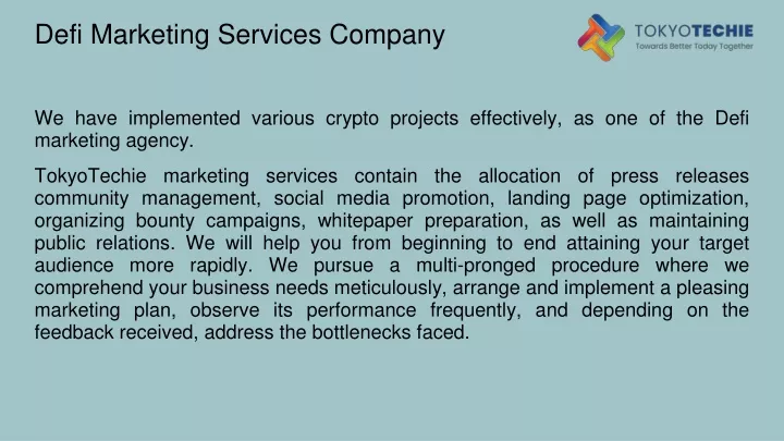 defi marketing services company