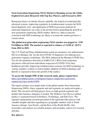 next generation sequencing ngs market is booming