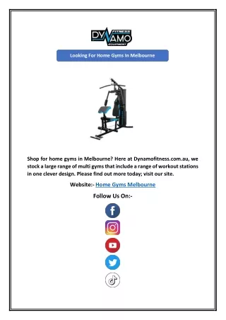 looking for home gyms in melbourne