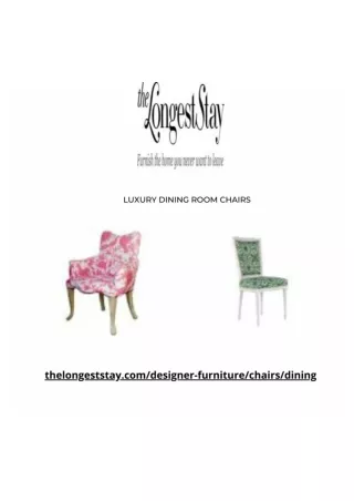 LUXURY DINING ROOM CHAIRS