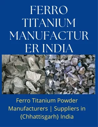 Ferro Titanium Powder Manufacturers India