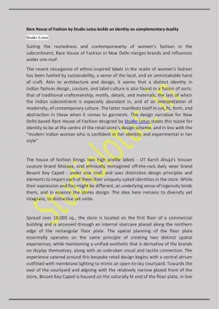 rare house of fashion by studio lotus builds