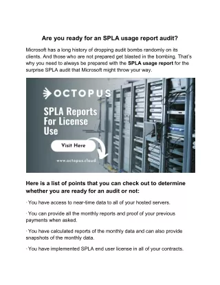 are you ready for an spla usage report audit