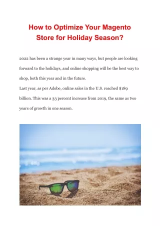 How to Optimize Your Magento Store for Holiday Season