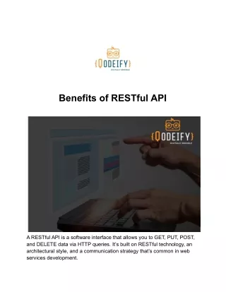 Benefits of RESTful API