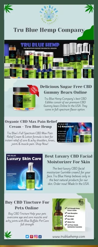 Tru Blue Hemp Company - Best CBD Products Online | USA