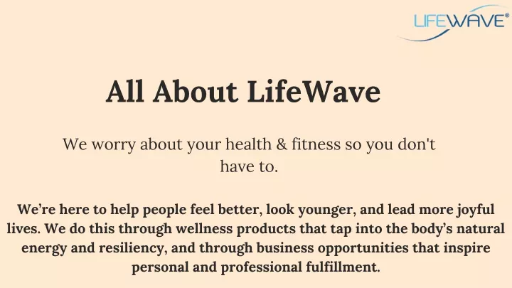 all about lifewave