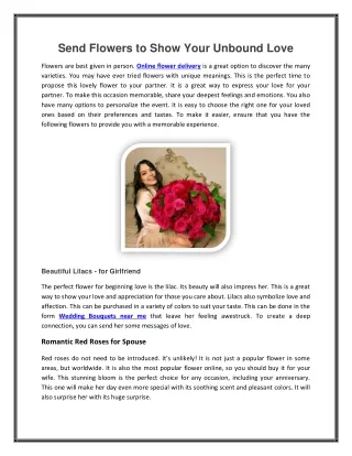 Send Flowers to Show Your Unbound Love