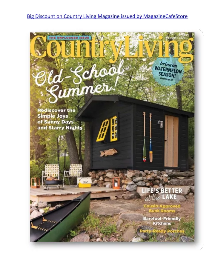 big discount on country living magazine country