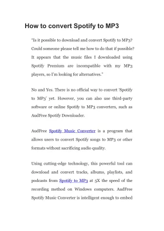 how to convert spotify to mp3