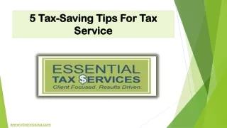 5 Tax-Saving Tips For Tax Service