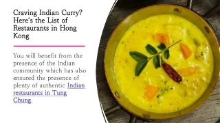 Craving Indian Curry Here’s the List of Restaurants in Hong Kong