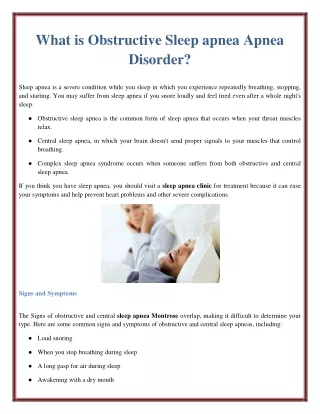 what is obstructive sleep apnea apnea disorder