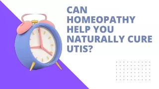 can homeopathy help you naturally cure utis