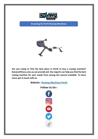 browsing for perth rowing machines