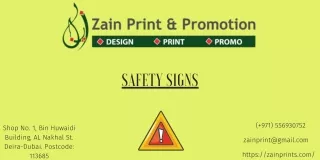 Safety Signs- ZainPrint