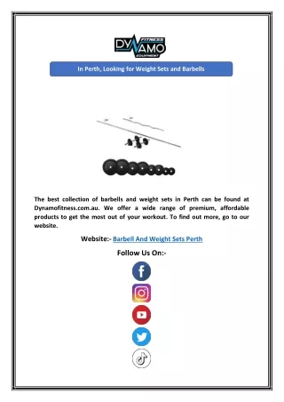 in perth looking for weight sets and barbells