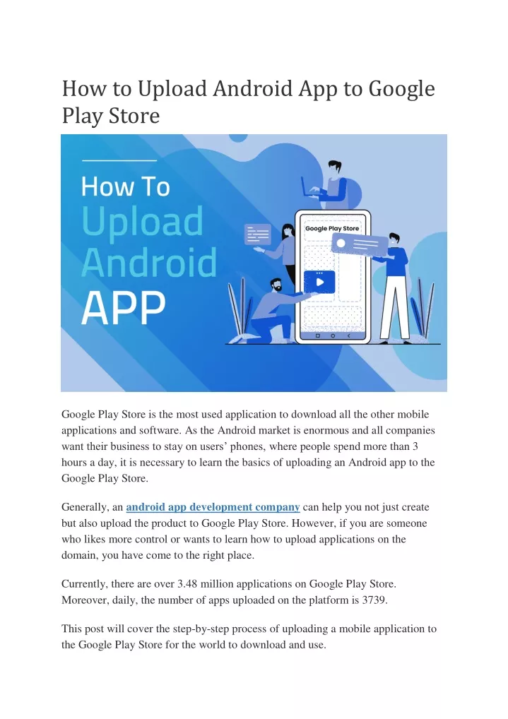 how to upload android app to google play store