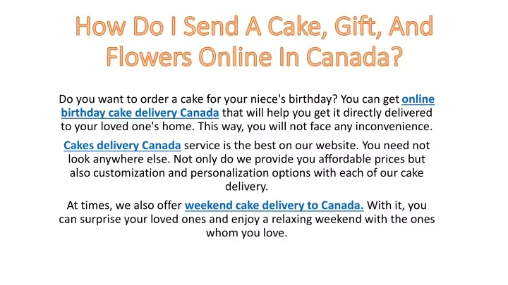 do you want to order a cake for your niece