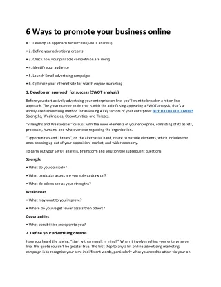 6 Ways to promote your business online (1)