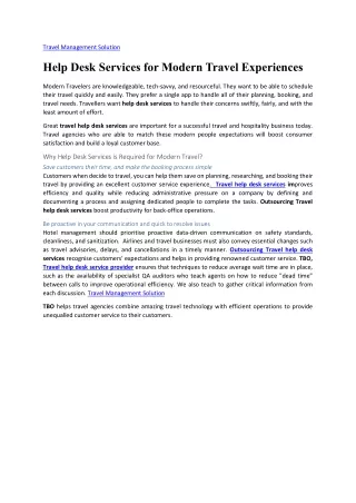 travel management solution