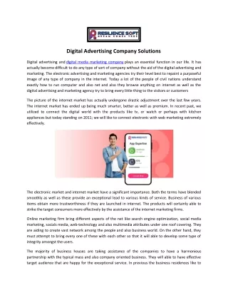 Digital Marketing Company | Resiliencesoft