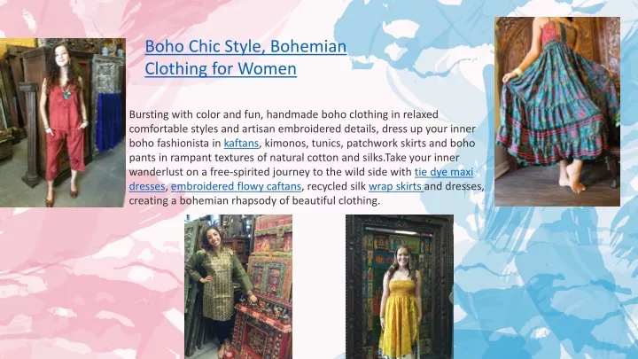 boho chic style bohemian clothing for women