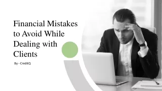 financial mistakes to avoid while dealing with